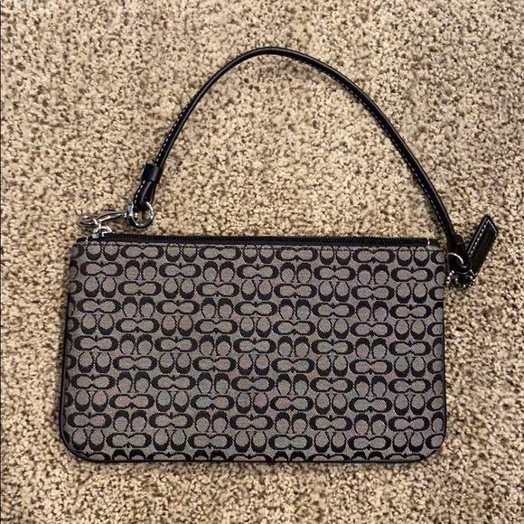 Coach wristlet. Black and gray. - Picture 3 of 7
